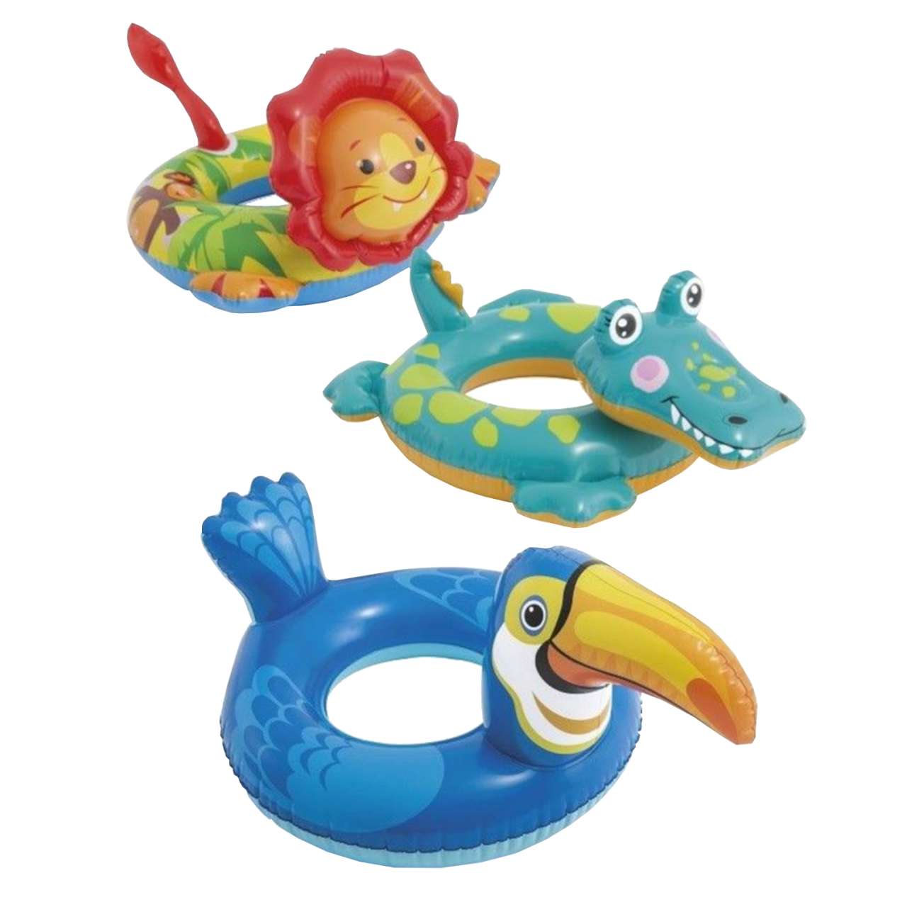 Intex 58221 Kinder Deluxe Schwimmring Animals mit Tierkopf 3 Varianten