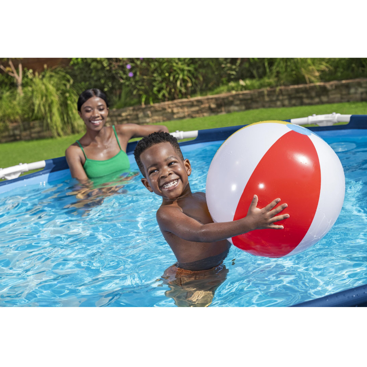 Bestway 56679 Steel Pro Frame Pool Set rund mit Filterpumpe 305 x 76 cm