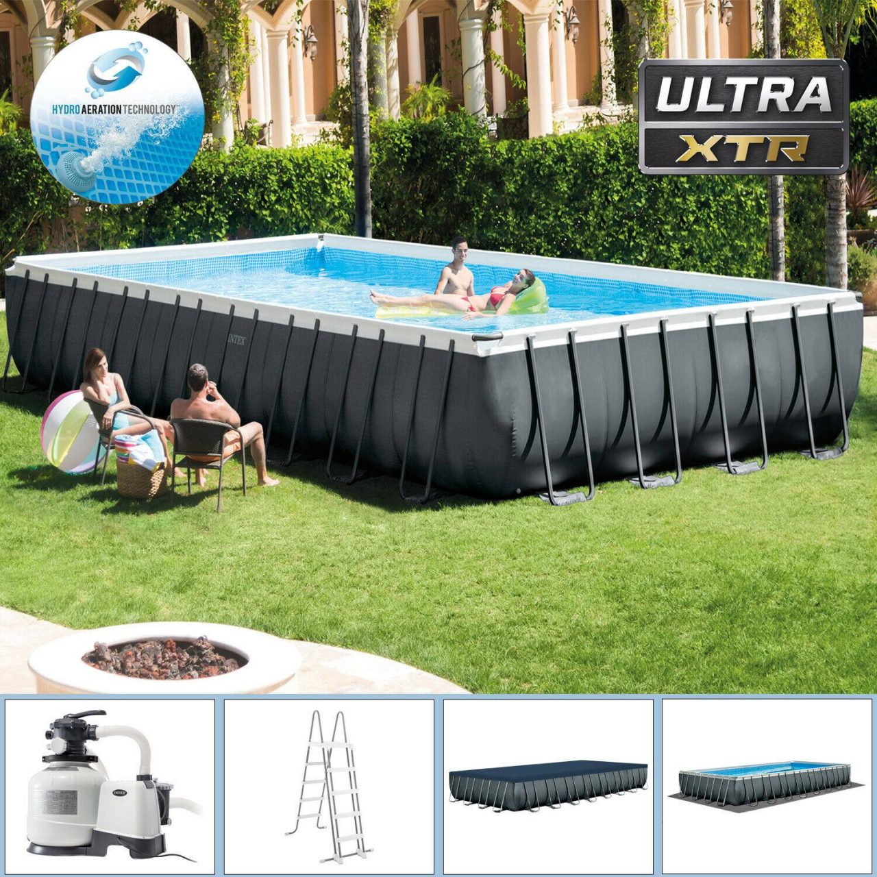 Intex Swimmingpool XTR Ultra Frame Pool Set 975 x 488 x 132 cm 26374