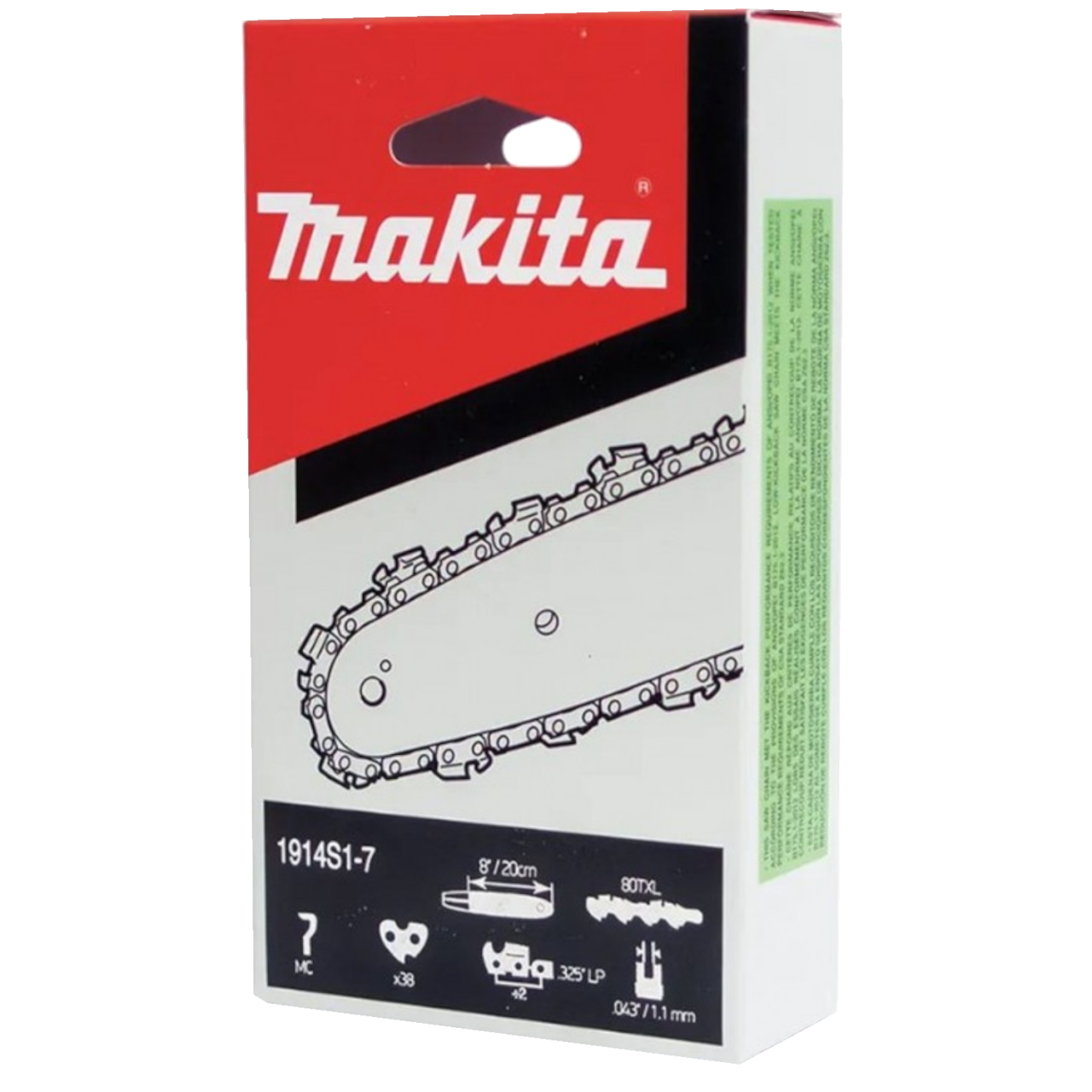 Makita 1914S1-7 Sägekette 20 cm 8" 38 Treibglieder