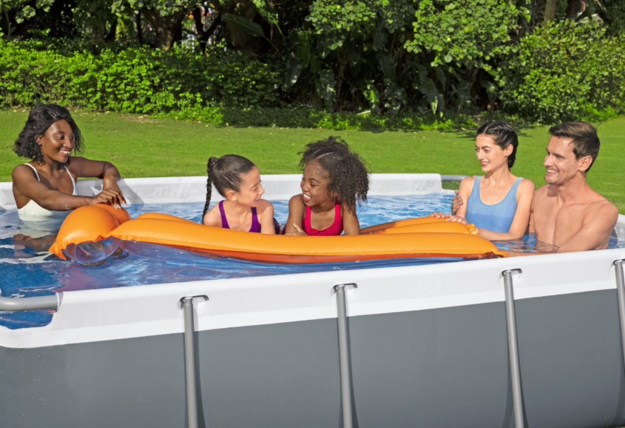 Bestway 56629 Frame Pool Schwimmbad mit Filterpumpe 282x196x84 cm rechteckig