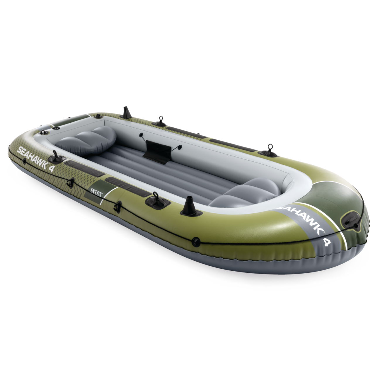 Intex 66334 Seahawk 4 Schlauchboot Ruderboot Angelboot Aufblasbar Pumpe Paddel