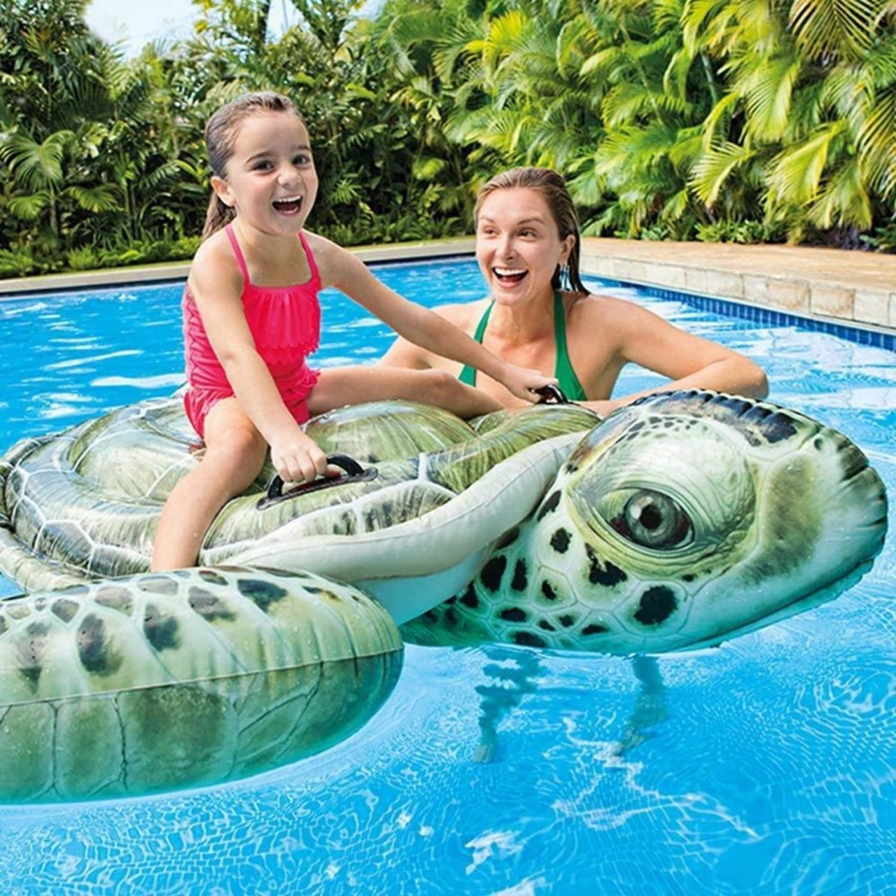 Intex Schwimmtier Schildkröte Luftmatratze 190 x170cm Reittier aufblasbar 57555