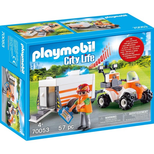 Playmobil 70053 Quad mit Rettungsanhänger