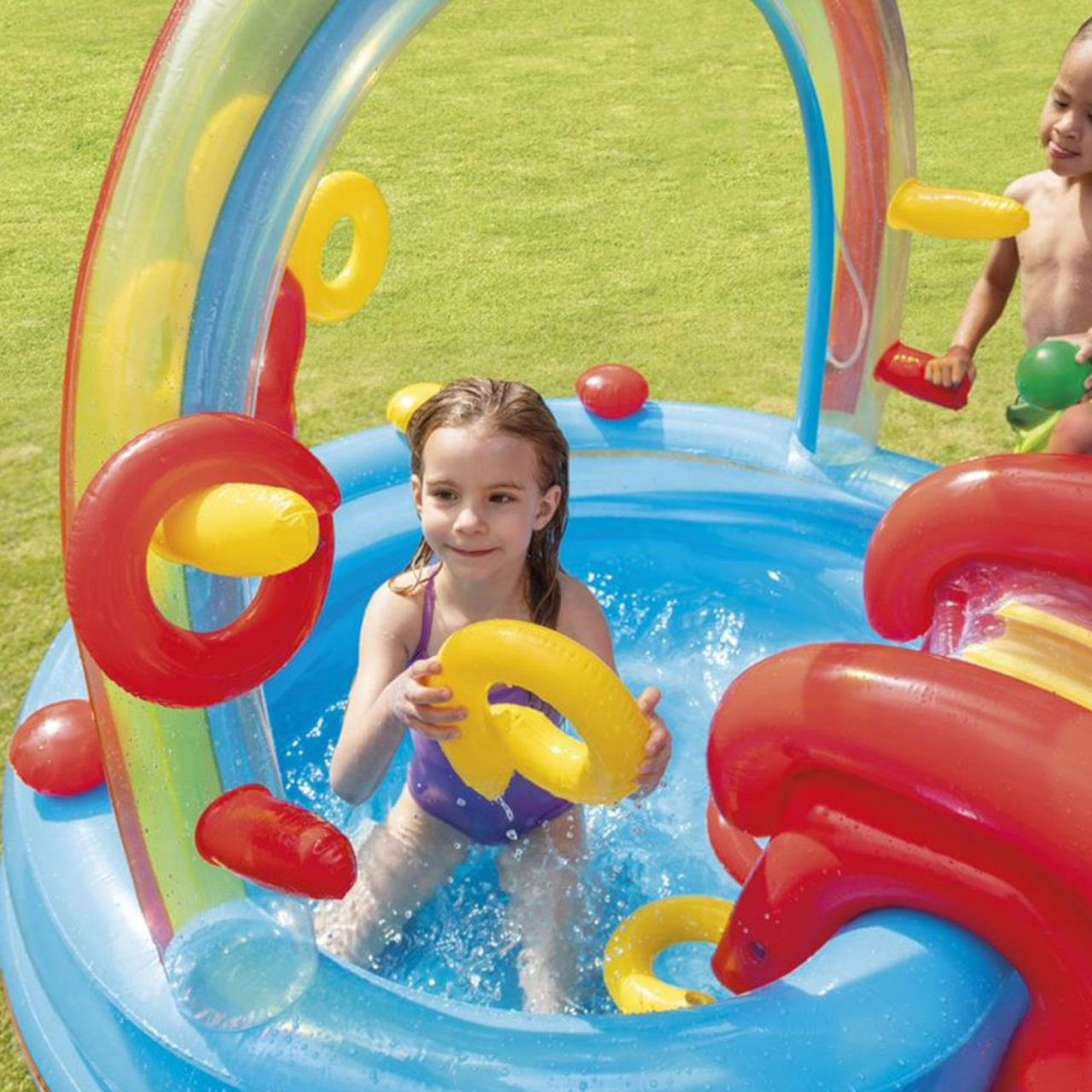 Intex 57453 Kinder Pool mit Rutsche Babypool Planschbecken Bällebad