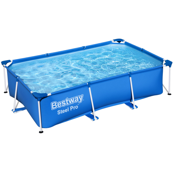 Bestway 56403 Steel Pro Frame Pool rechteckig 259x170x61cm Swimmingpool Family