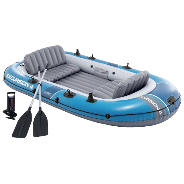 Intex 66324 Excursion 4 Schlauchboot 315x165x43cm Angelboot inkl. Paddel + Pumpe
