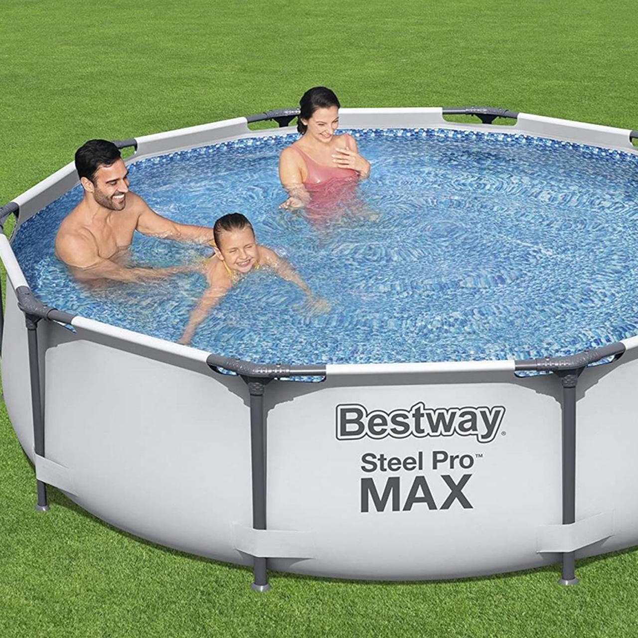 Bestway 56406 Steel Pro MAX Frame Pool Swimming Pool Schwimmbad Garten Ø305x76cm