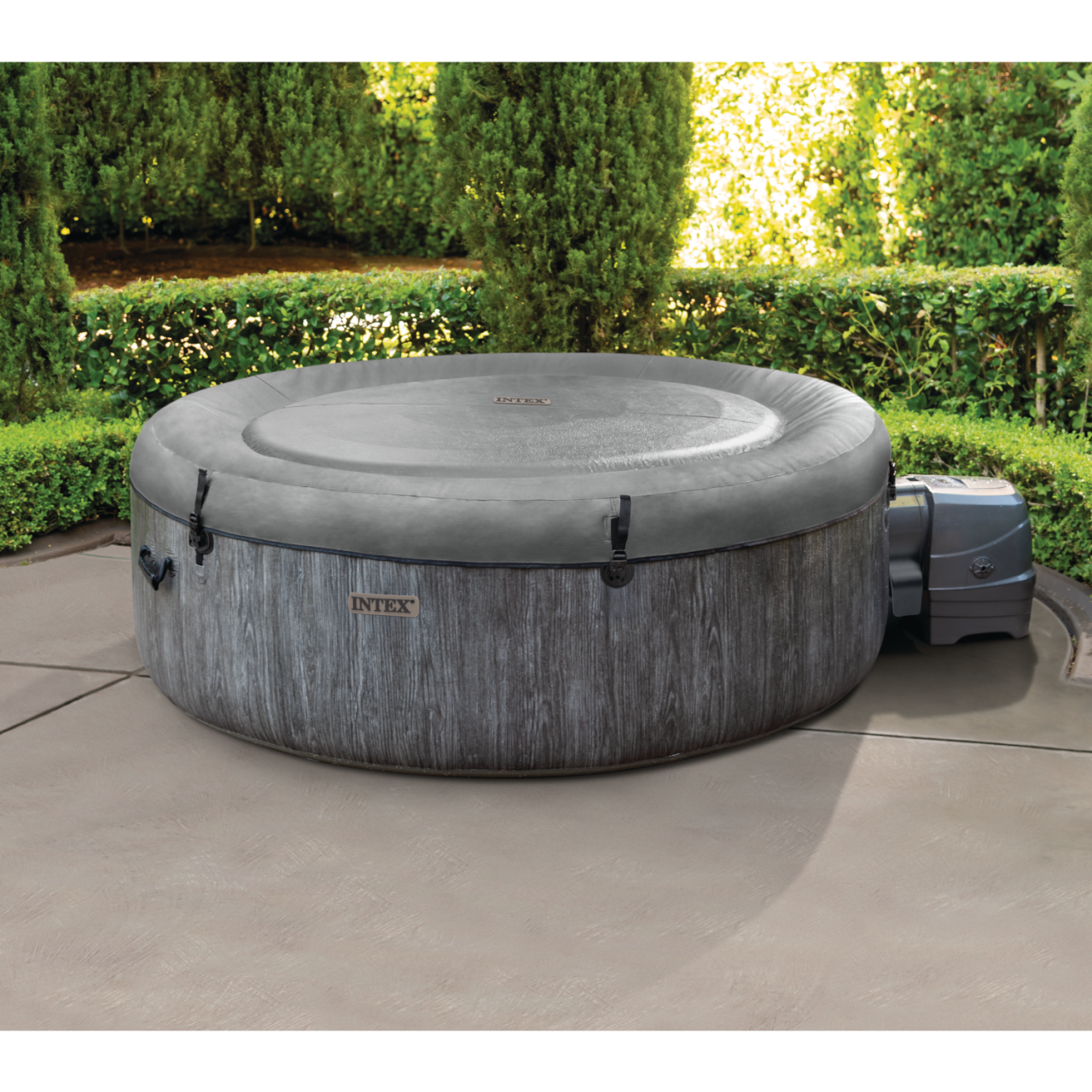 Intex 28442 Whirlpool Pure SPA Bubble Massage GreyWood 216x71 cm aufblasbar