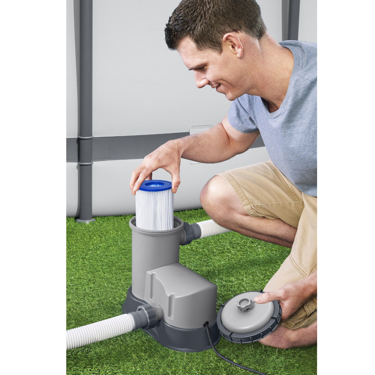 Bestway 58389 Filterpumpe Flowclear Poolreinigung + Filter Pumpleistung 5.678L/h