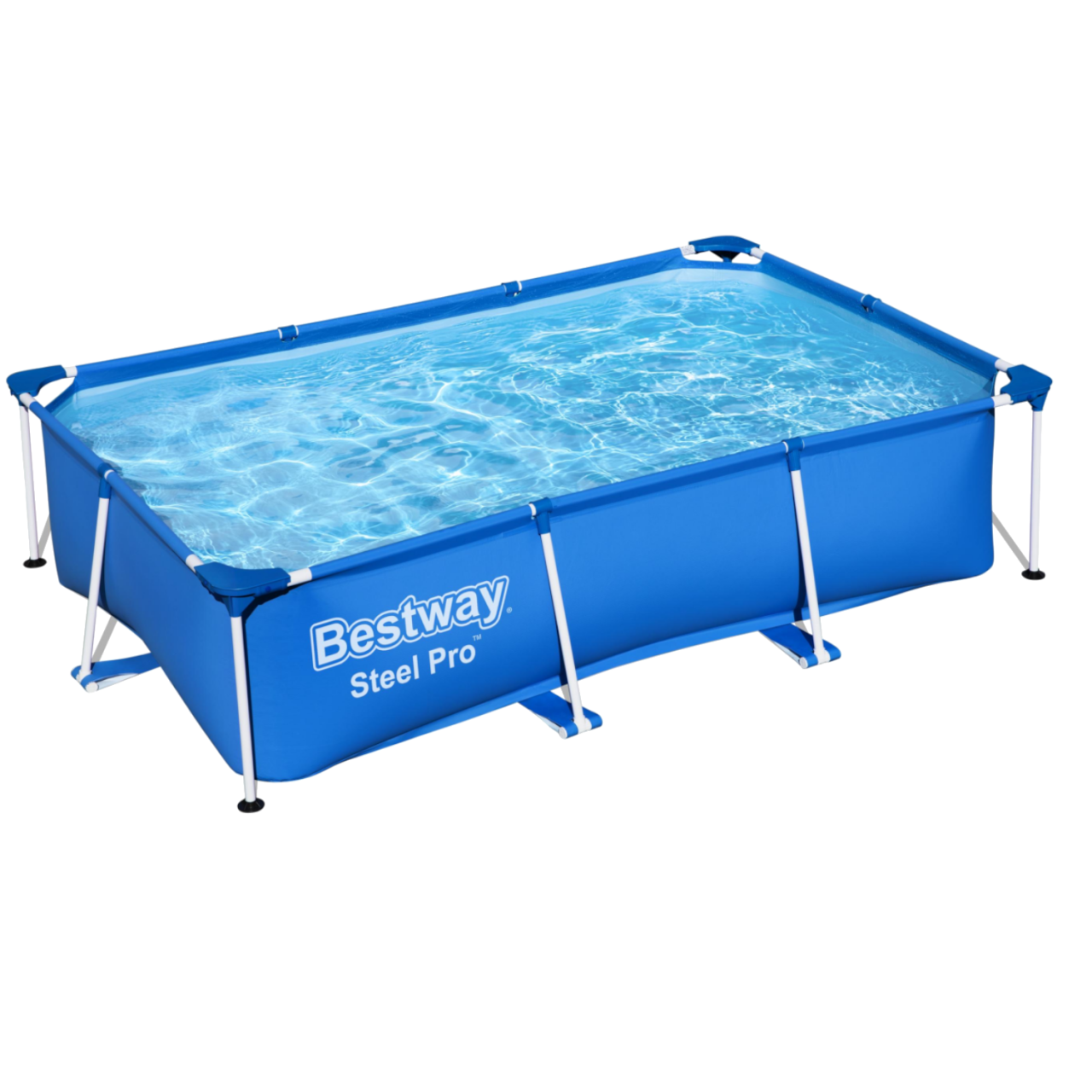 Bestway 56403 Steel Pro Frame Pool rechteckig 259x170x61cm Swimmingpool Family