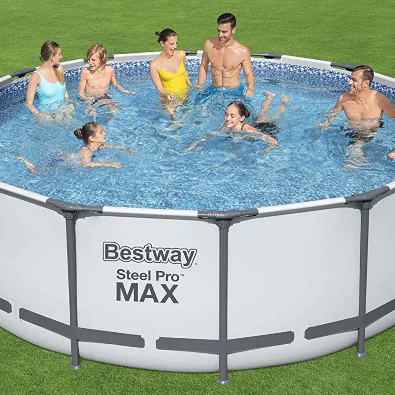 Bestway 5612X Steel Pro MAX Frame Pool Set Ø427x122cm Pumpe Leiter Abdeckplane