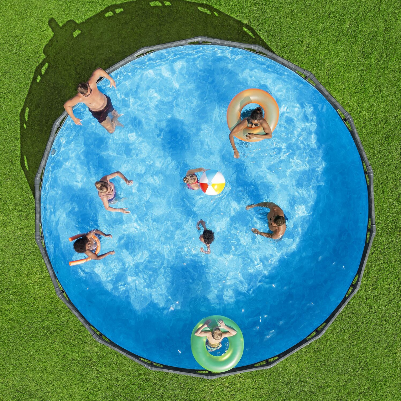 Bestway 561KC Winterfestes Frame Pool Komplett Set 549x132 cm