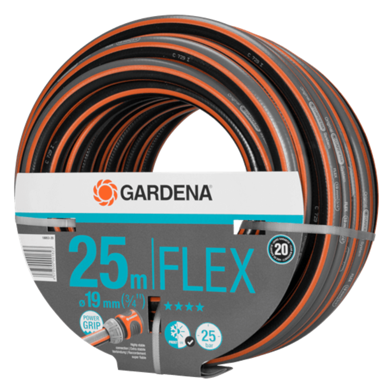 Gardena 18053-20 Comfort FLEX Schlauch 9x9 19mm (3/4&quot;), 25m o. A.
