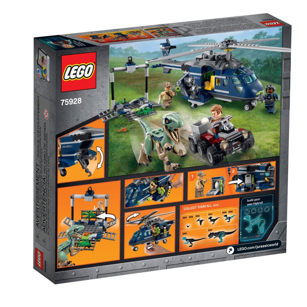LEGO JURASSIC WORLD 75928 Blues Hubschrauber-Verfolgungsjagd