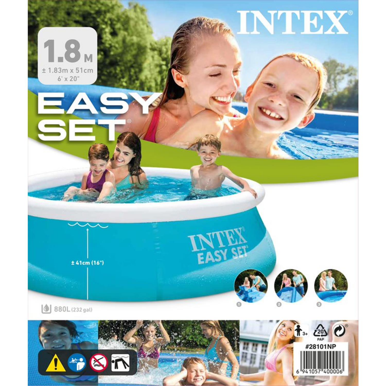Intex Aufstellpool Easy-Pool Set, blau, Ø 183 x 51 cm