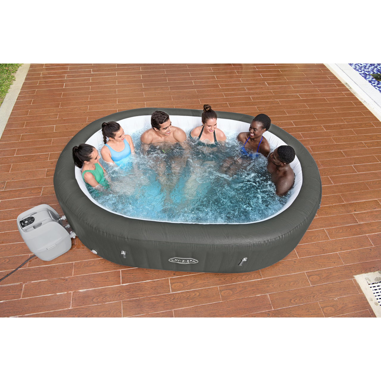 Bestway 60067 Whirlpool Lay-Z-Spa Mauritius AirJet mit WLAN App Ø270x180cm