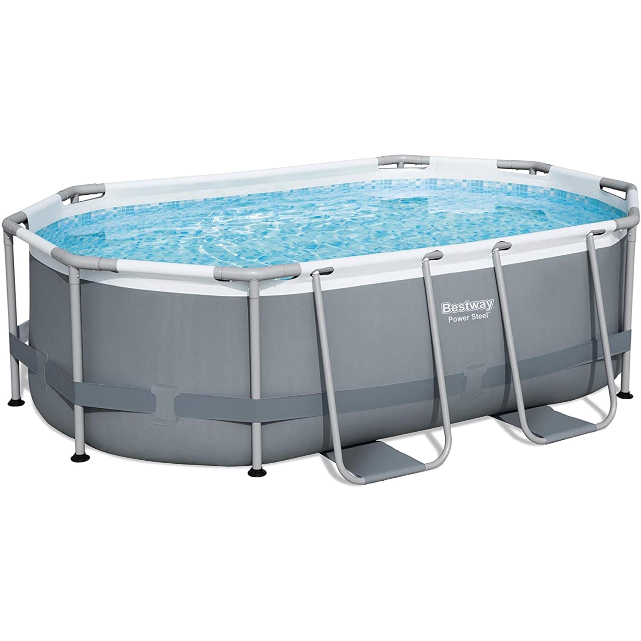 Bestway 5614A Power Steel Frame Pool Set Oval 305x200x84cm Pumpe ChemConnect