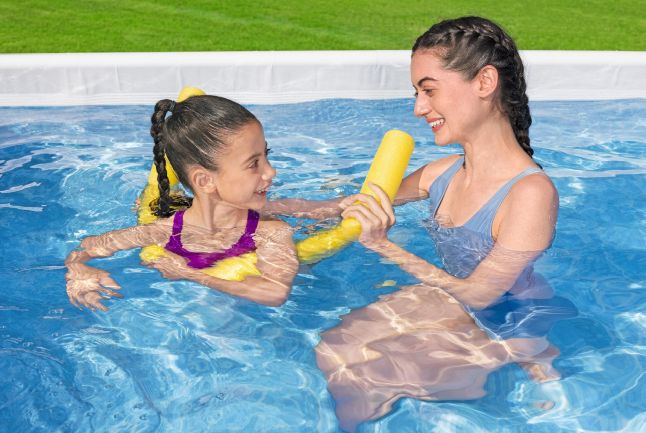 Bestway 56629 Frame Pool Schwimmbad mit Filterpumpe 282x196x84 cm rechteckig