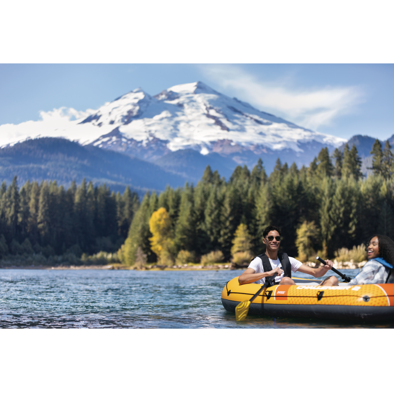 Intex 66312 Challenger 2 Schlauchboot Set 236x114x41 cm inkl. Paddel und Pumpe