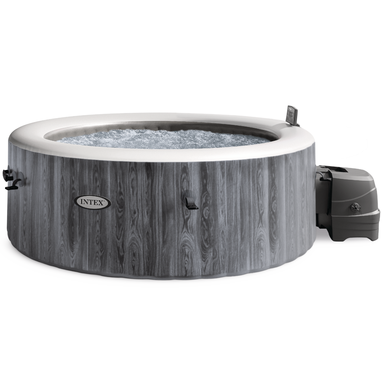 Intex 28440 Whirlpool Pure SPA Bubble Massage GreyWood 196x71 cm aufblasbar