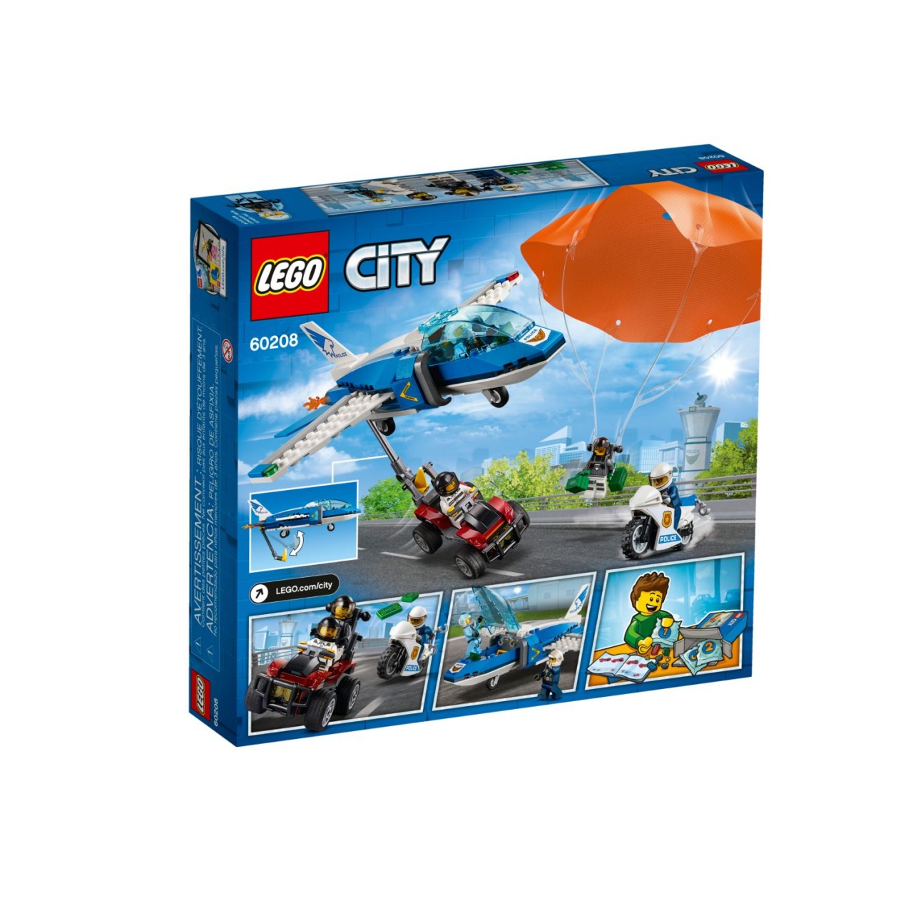 LEGO CITY 60208 Polizei Flucht mit dem Fallschirm