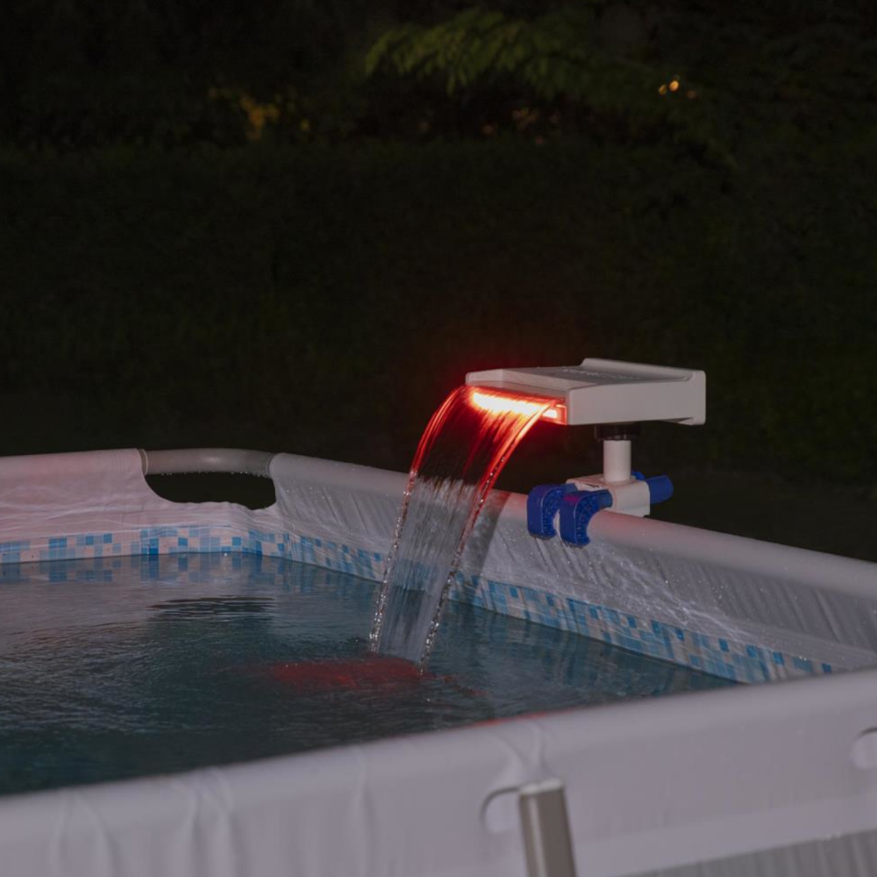 Bestway 58619 Flowclear Wasserfall mit LED-Licht Poolbeleuchtung Mehrfarbig Pool