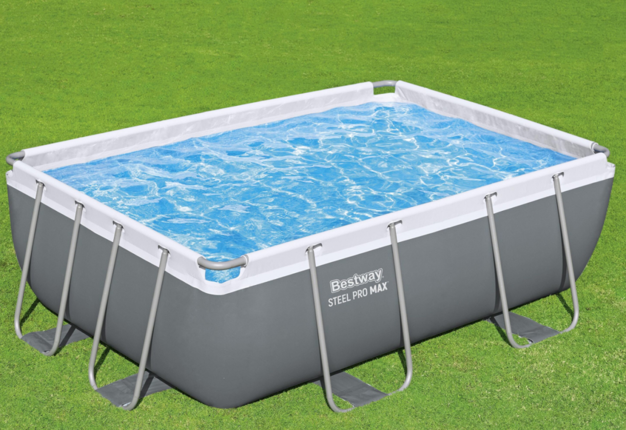 Bestway 56629 Frame Pool Schwimmbad mit Filterpumpe 282x196x84 cm rechteckig
