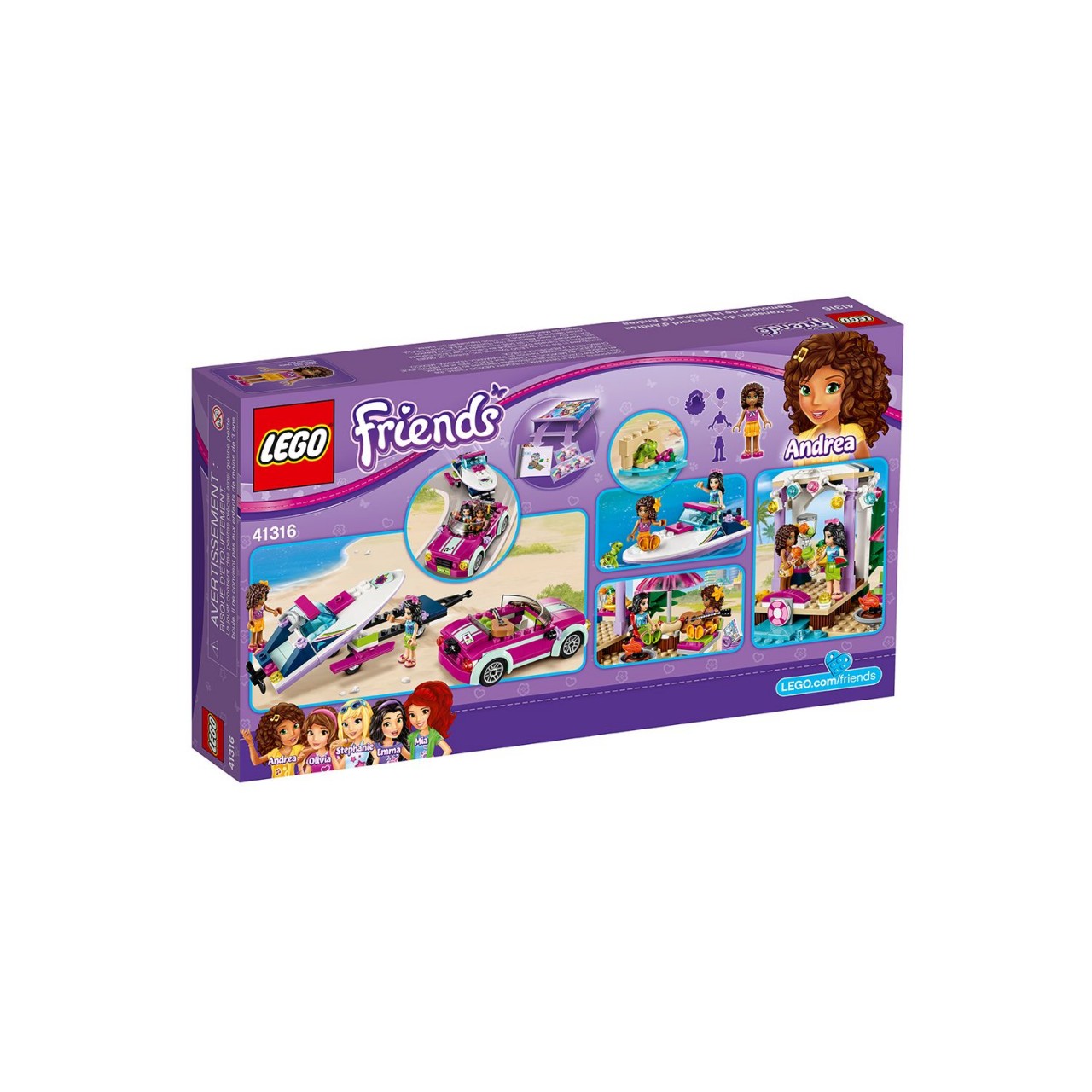 LEGO FRIENDS 41316 Andreas Rennboot-Transporter