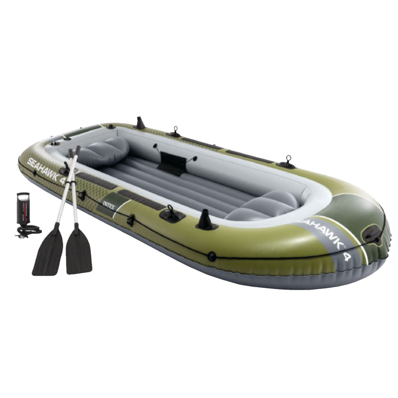 Intex 66334 Seahawk 4 Schlauchboot Ruderboot Angelboot Aufblasbar Pumpe Paddel