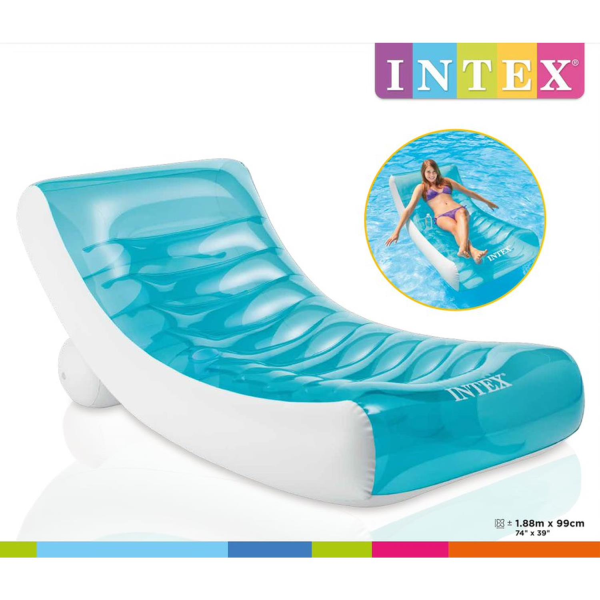 Intex 58856 Schwimmliege Rockin Lounge Luftmatratze Badeinsel Sessel ...
