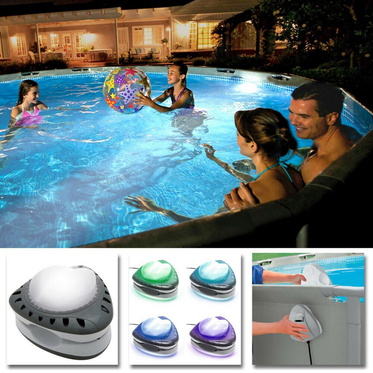 INTEX LED Schwimmwürfel Licht Würfel für Garten & Pool Poolbeleuchtung Teich K 